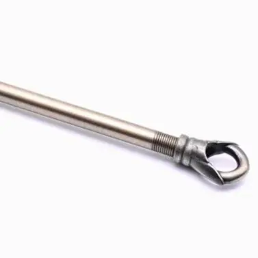 M10 Lamp Tooth Tube Chandelier Load Bearing Rod Both Side Hooks Metal Plating Straight Rod Tube for Ceiling Light Pendant Lamp