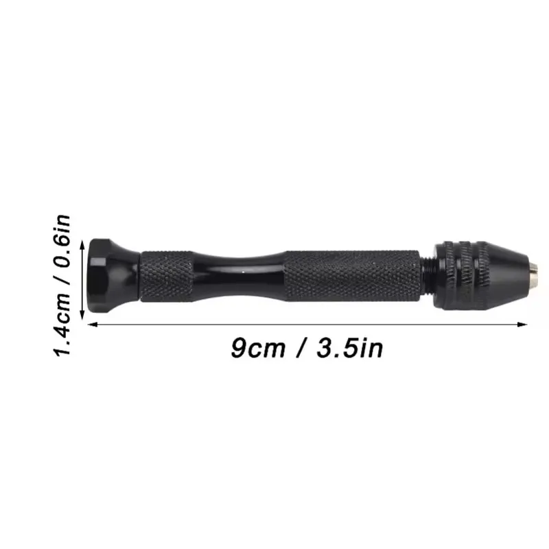 0.3-3.4 Mini Hand Drill Chuck Manual Twist Drill Bit Holder Hand Drilling Tool for Jewelry Model Making Micro Drilling