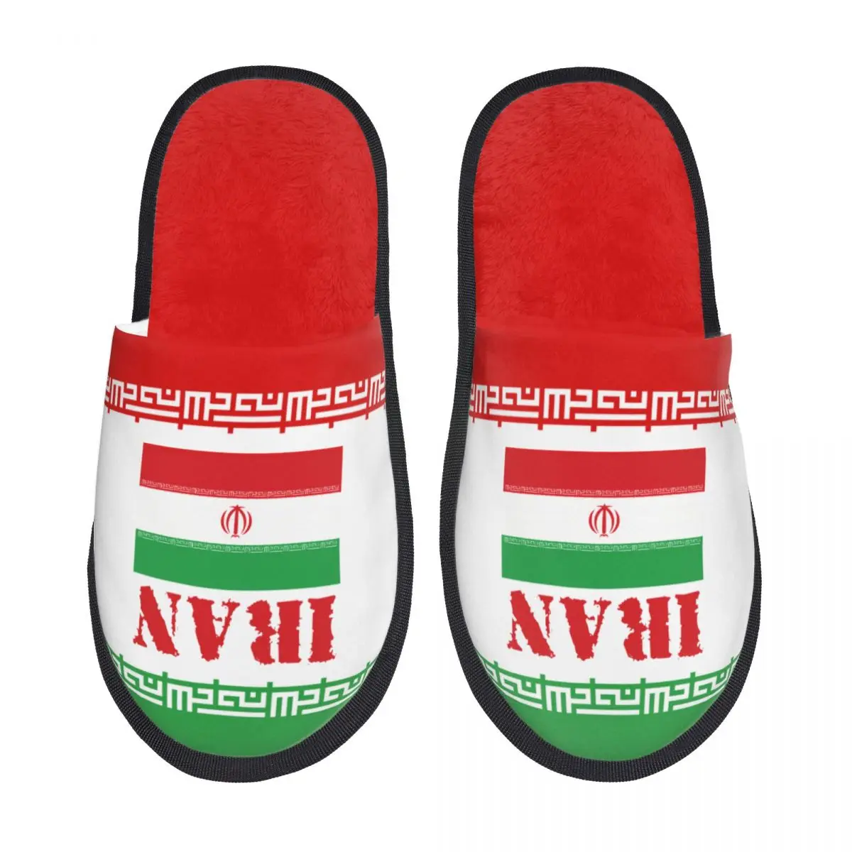 

Женские домашние тапочки с индивидуальным принтом флага Ирана, мягкие, теплые, с эффектом памяти, пушистые, для дома и улицы