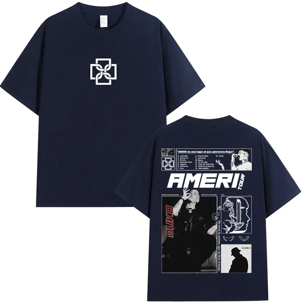 مغني الراب دوكي أميري جولة ميرش تي شيرت الرجال النساء الملابس موضة الهيب هوب المتضخم تي شيرت القطن س الرقبة قصيرة الأكمام تي شيرت #3