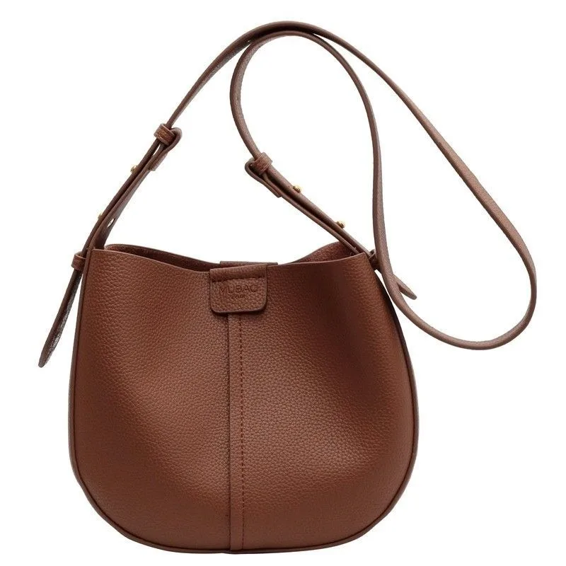 

New Fashionable Shoulder Messenger Bag High-end Women's Bucket Bag Women's Simple and Chic High Quality and High Value Handbag