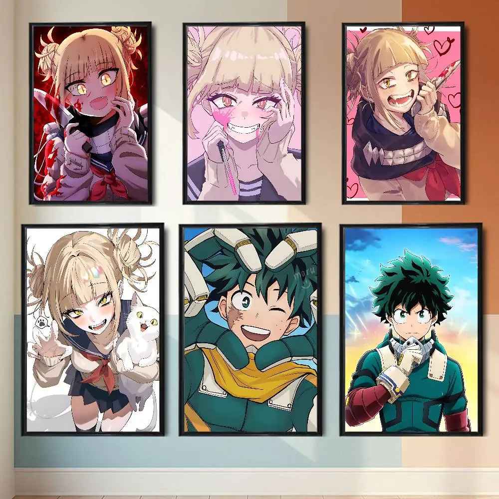 Curly hair Himiko Toga Izuku Midoriya Poster HD Art Sticky Wall Waterproof Home Living Room Bedroom Bar Aesthetic Decoration