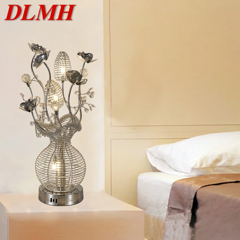 

DLMH Nordic Modern Table Lamp Fashionable Art Iiving Room Bedroom LED Originality Aluminum Wire Desk Light