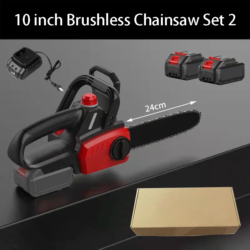 10 Inch Brushless Chainsaw Removable Lithium Battery Wood Cut Saw Cordless Chain Saw For Makita 18 V Battery Chainsaw Power Tool