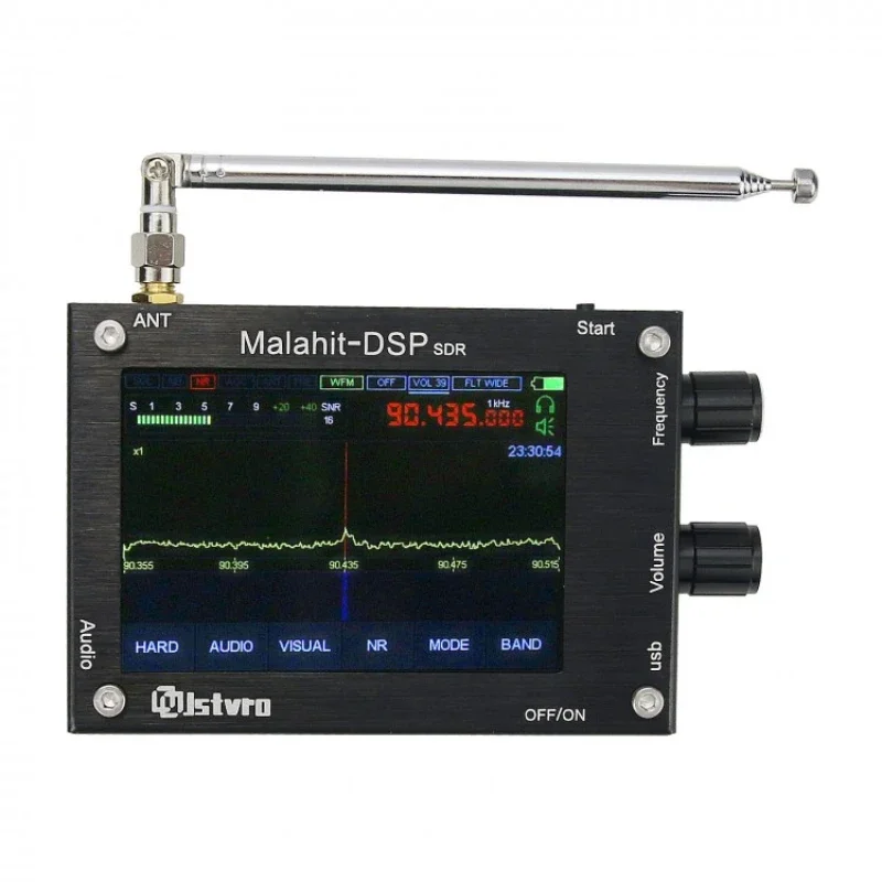 50KHz-2GHz 1.10C Malachite for DSP SDR Receiver Malahit SDR Shortwave Radio With Aluminum Alloy Shell