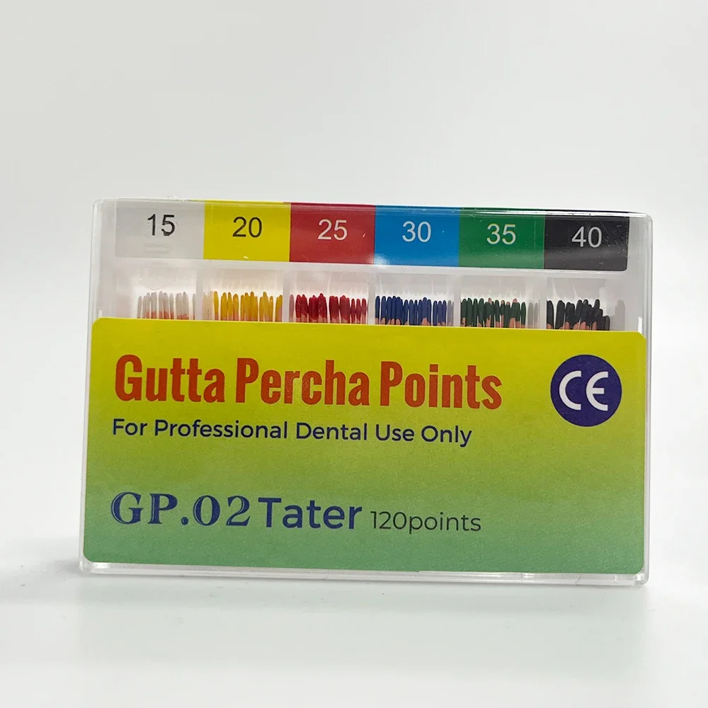 Image 4: Kit de traitement endodontique : points de papier absorbant et cônes de gutta-percha pour le séchage et le remplissage des canaux radiculaires, conicité 04/02