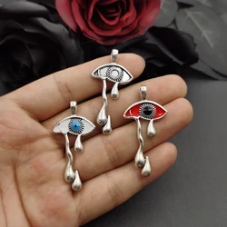5pcs 47*24mm Devil's Eye Enamel Tears Charms Evil Eye Charms Pendant Fit Jewelry Making DIY Jewelry Findings