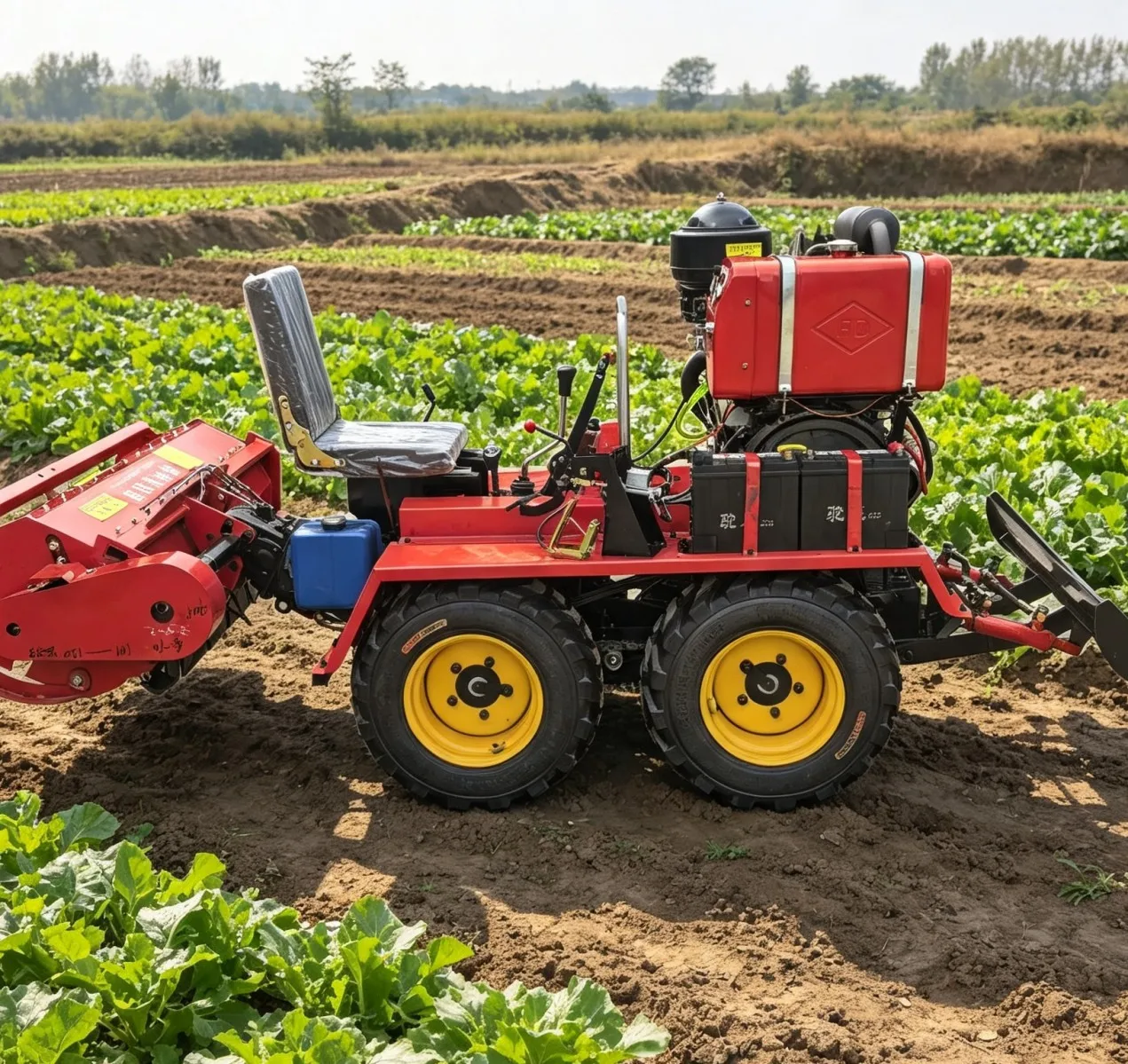 Labor‑Saving Seat Drive Micro Rotary Tiller For Farm Large Plot Cultivation Work