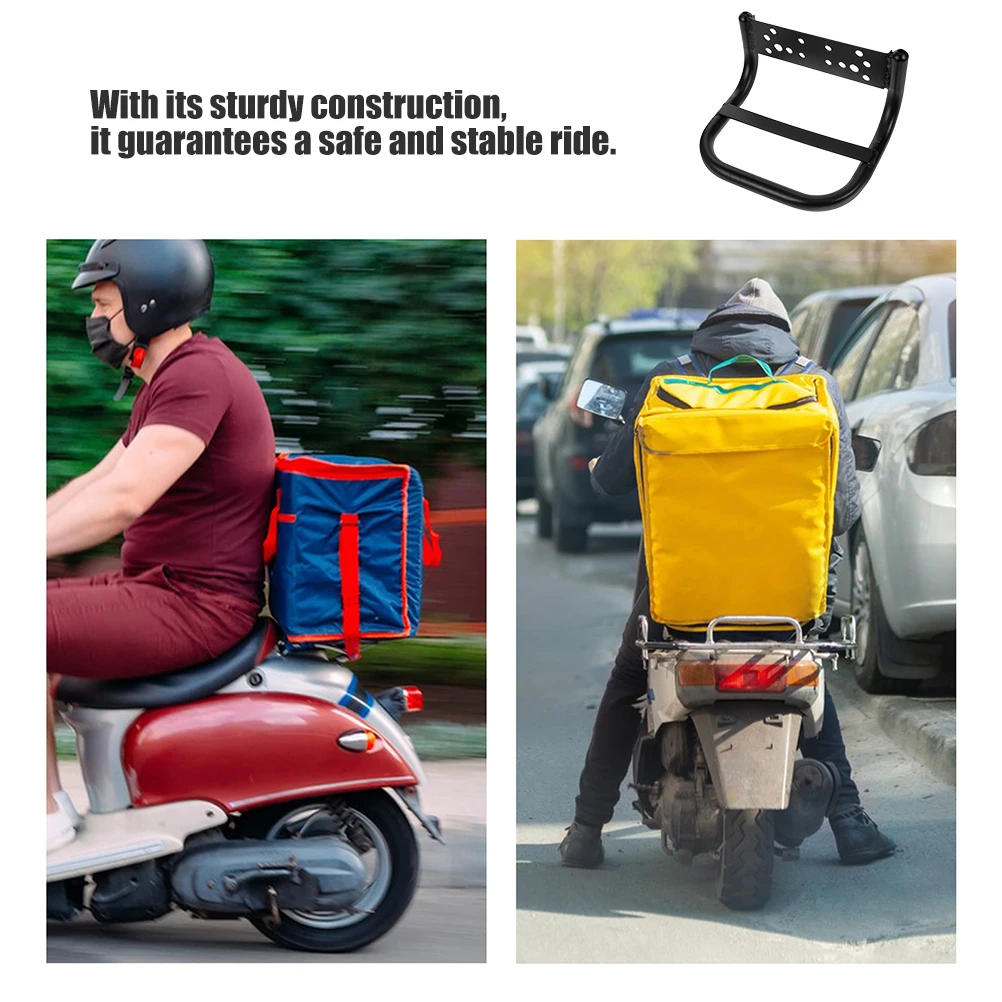 

2Pcs Electric Rear Seat Armrest H Accessories Sturdy Metal H rail Bike Rear Seat H for Child Seats Comfort Riding