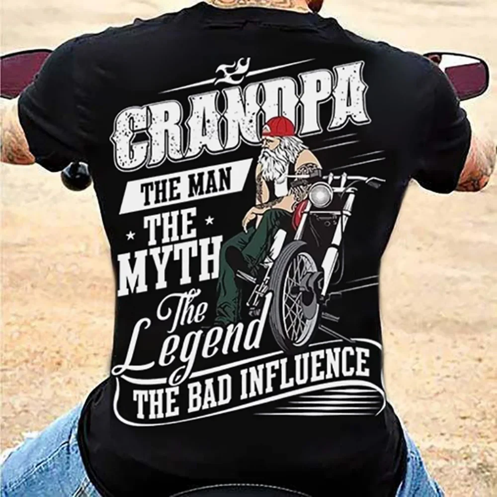 

Summer Motorcycle T Shirt For Men Motor Biker 3d Print Vintage Short Sleeve Old Man Tee Shirt Homme Moto T-shirt Racing Camiseta