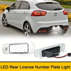 2Pcs Car LED License Plate White Lights for Kia Rio MK1 MK2 Rio 5 Hatchback New Pride Sephia Sport Taxi JB Auto Accessory