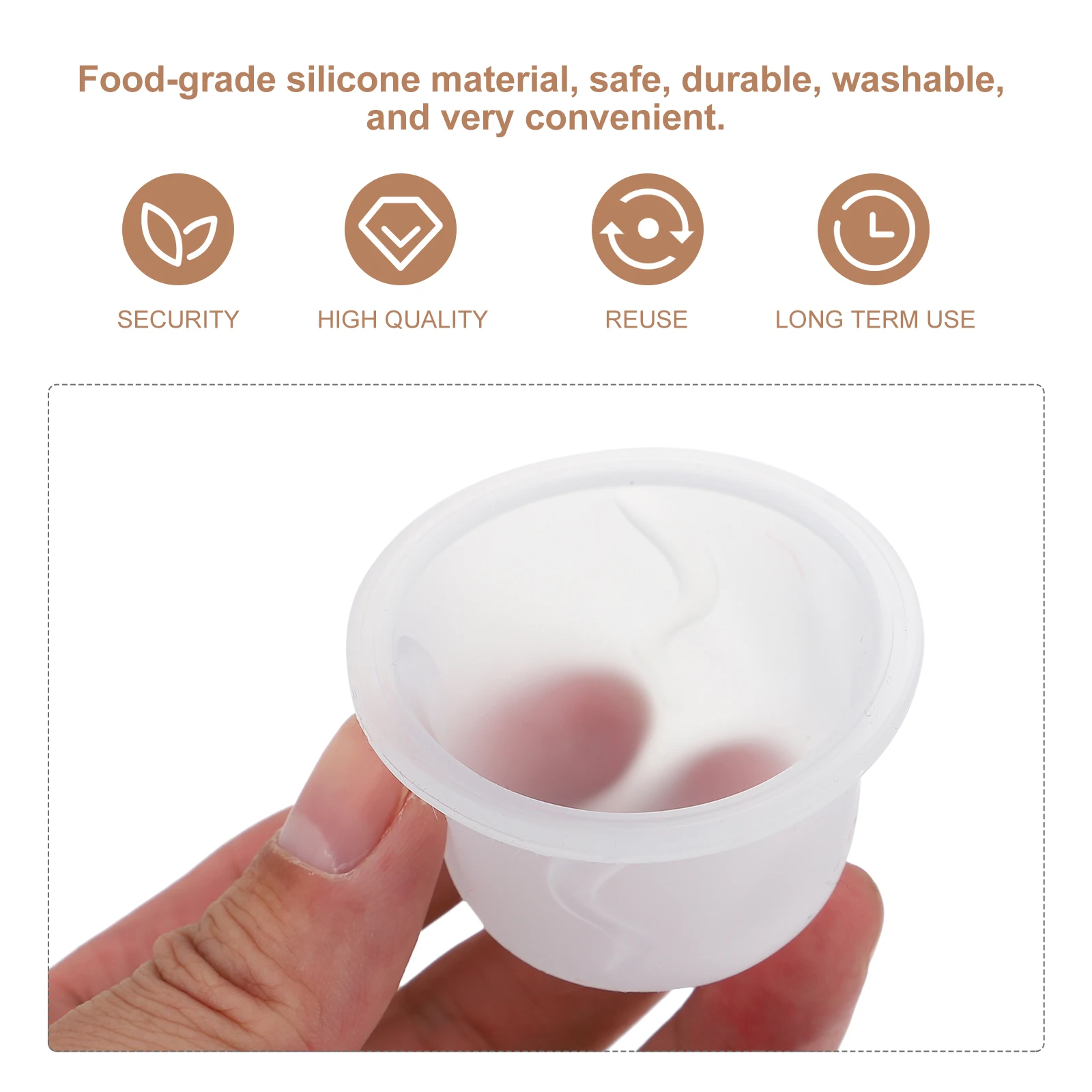 

5pcs Electric Breast Pump Silicone Bowl Food-Grade Safe Durable Washable Portable Replacement For Most Pumps Creative