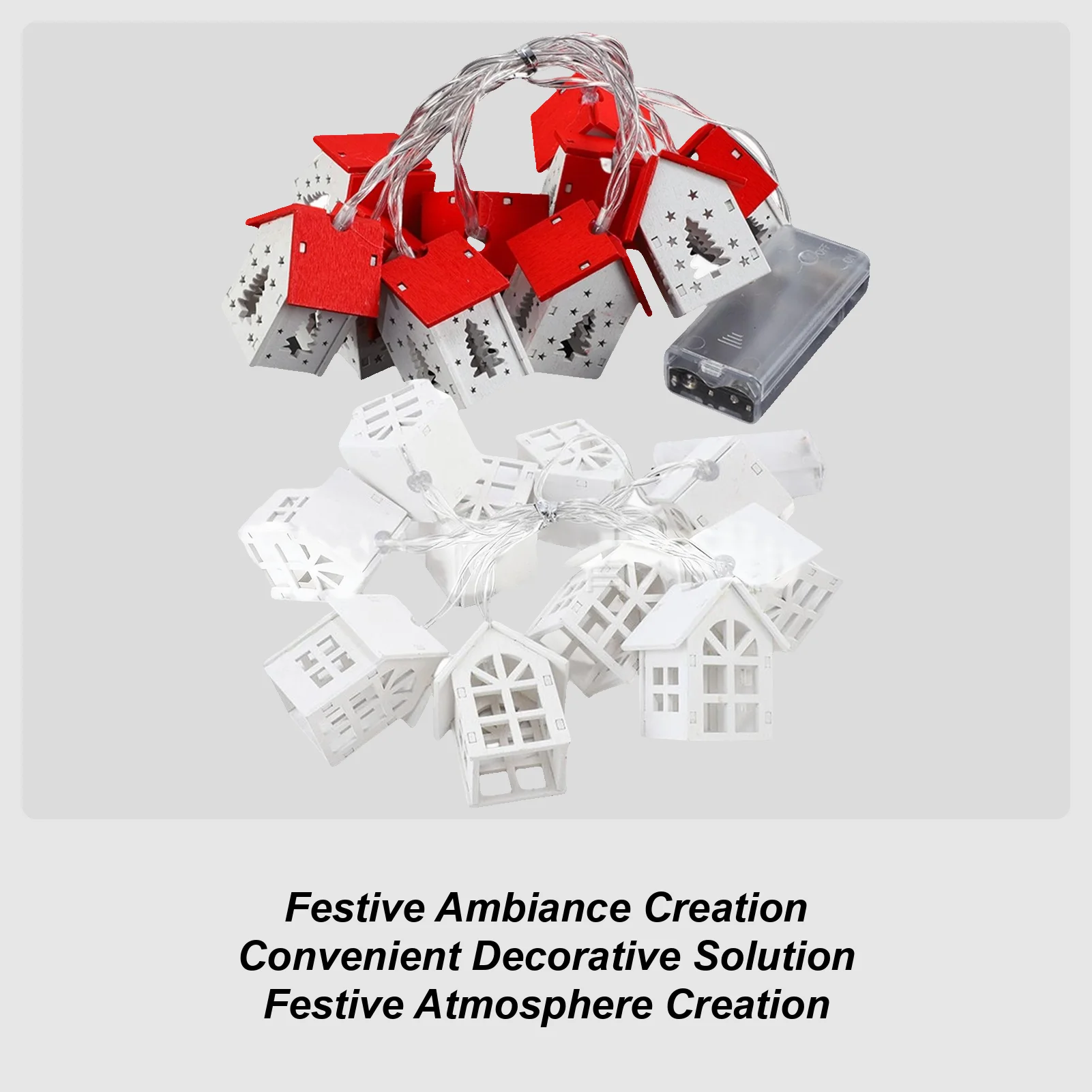 

2 метра 10 светодиодов USB Рождественские гирлянды Деревянный маленький дом в форме светодиодного светильника Гирлянда со звездой Рождественская елка Декоративный светильник