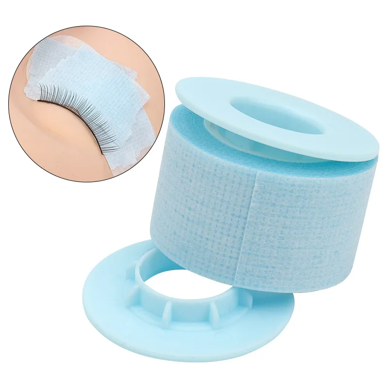 Bande de Gel de Silicone Non tissé rose bleu chaud, Patch respirant pour faux cils, outils de maquillage, Extension de cils, 1 pièce