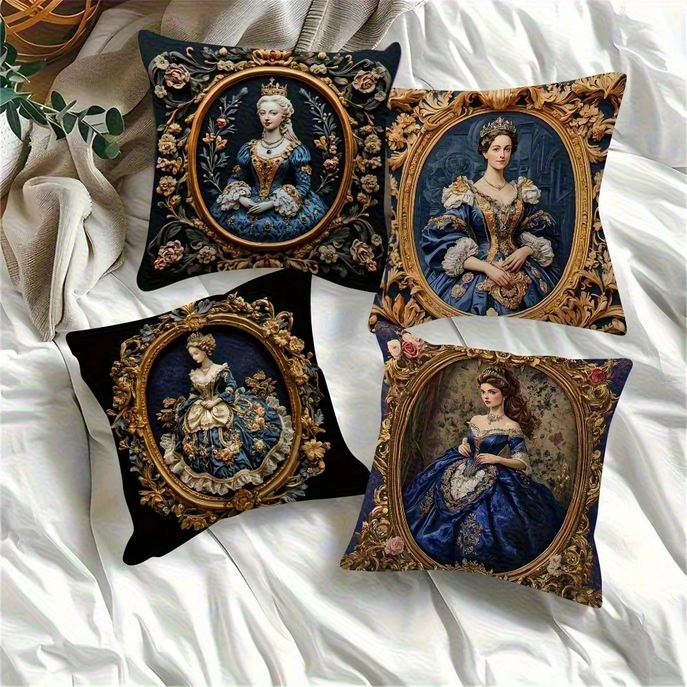 Elegant Royal Pillow Cover Double Sided Print Design Polyester Ultra Soft Fabric Living Room Plush Decor Gift Idea