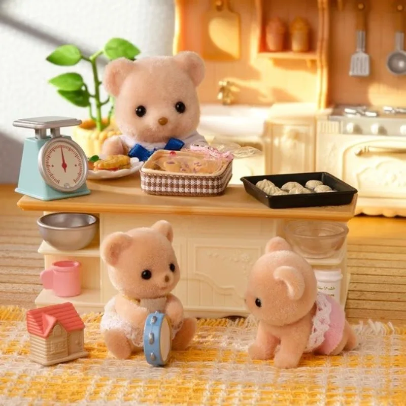 Sylvanian Families auténticos juguetes para niños niña juguete cocinas Ternurines Ternuwheels Original Ternuas galleta oso gemelos Ternuries