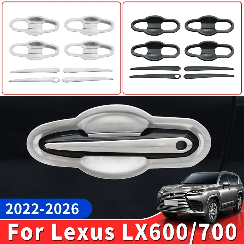 

For Toyota Lexus LX600 LX700 600 700 2022-2025 Car Door Handle Cover Trim Exterior Anti-Scratch Protector Styling Accessories