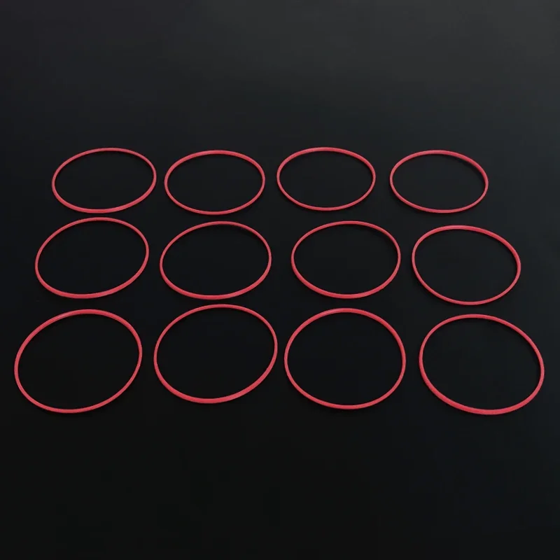 Total 49pcs Red Gasket For Watch Case Back O-Ring  0.85*0.5 0.9*0.6 Parts For TS T41 T063 OMG CK  Substitute Accessories