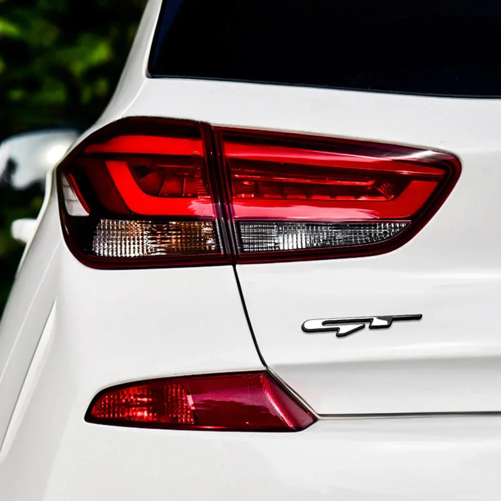 3D Chrome GT Line Letter Emblem Car Body Trunk Badge Sticker For Kia GT Line Ceed Optima Stonic Picanto K5 Sportage Accessories