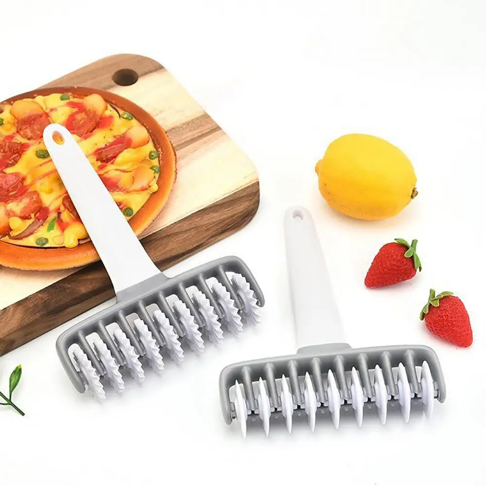 Practical Pizza Dough Roller Cutter 5 Colors Pizza Punch Multifunction Biscuit Pie Hole Embossing Dough Roller Baking Tool