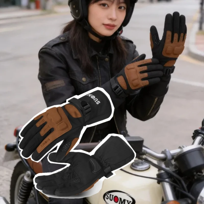 Winter Motorcycle Gloves Men Waterproof Windproof Touchscreen Motocross Gloves Non-Slip Thermal Riding Gear Gloves S-XXL