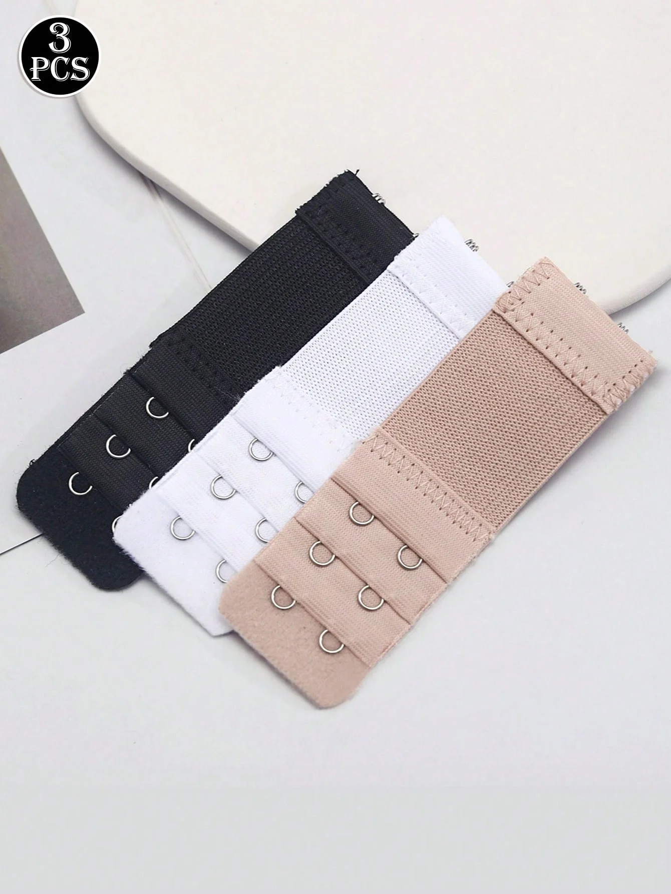 3pcs/set Bra Extender Hooks (elongated), Underwear Accessories，Elastic, adjustable, underwear extension buckle, bra extension bu