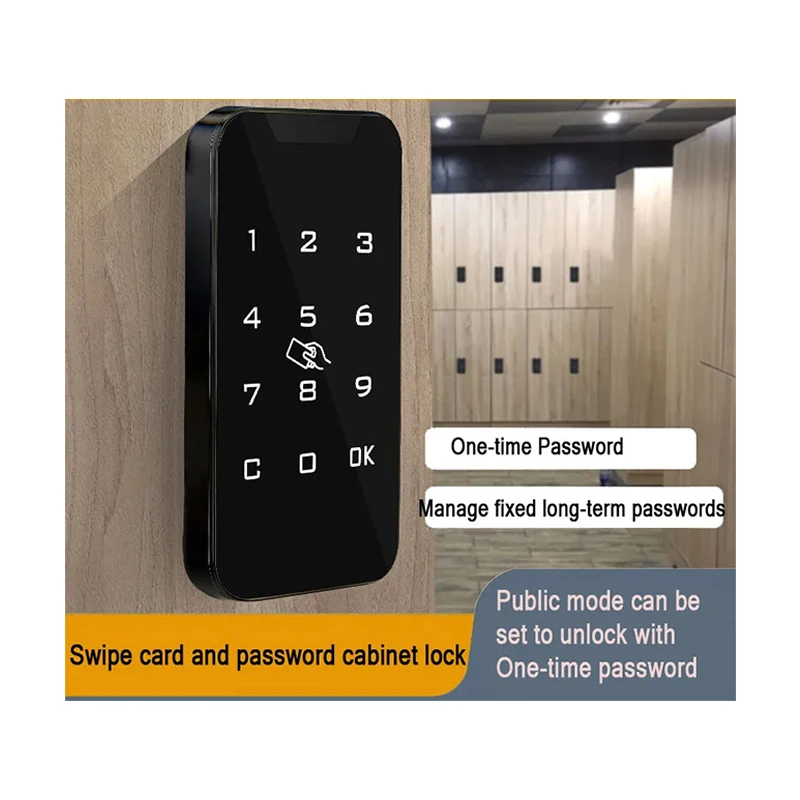 Digital Cabinet Security Smart Touch Keypad Alloy Wardrobes Password Electronic Cabinet Lock For Locker