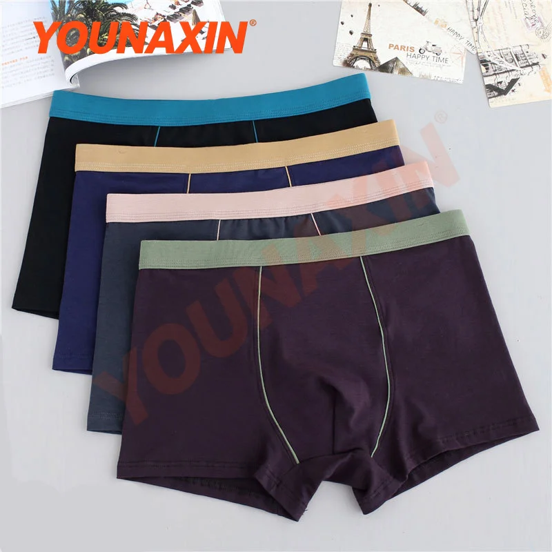 3 Pcs Men's Big Size Cotton Boxer Briefs Breathable Underwear Plus Size Underpants Asian Size XL 2XL 3XL 4XL 5XL 6XL 7XL 8XL 9XL