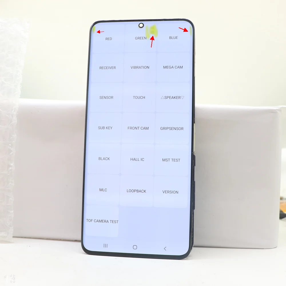 With defects Super AMOLED  For Samsung Galaxy S20 Ultra G988 G988F G988B Display Touch Screen Digitizer Replacement 100% testing
