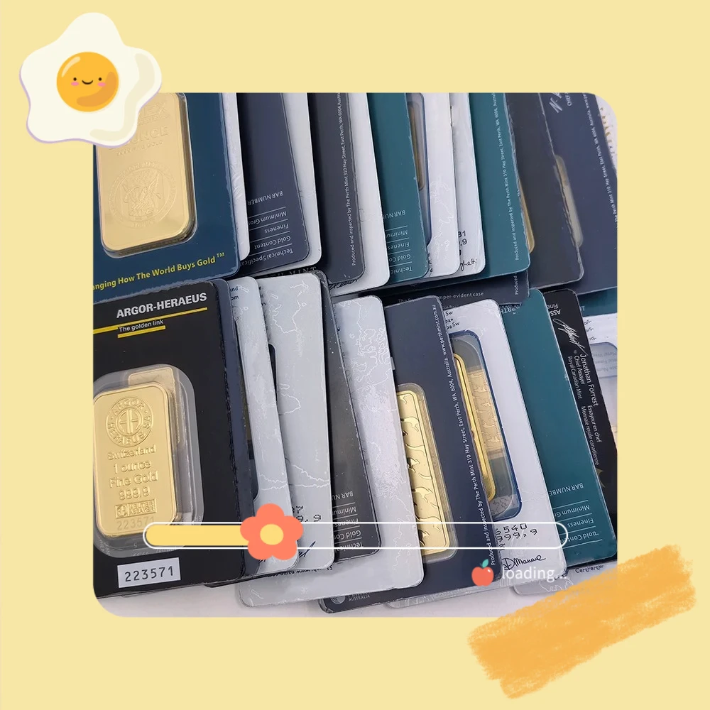 

High Quality Non-magnetic Gold Bar 24k Gold Plated Brass Core Crafts Precious Metal Ornamentn Coin Commemorative Collection Gif