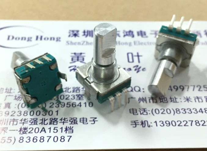 

2PCS/LOT EC11 volume encoding potentiometer 30 positioning 15 pulse axis length 15MM