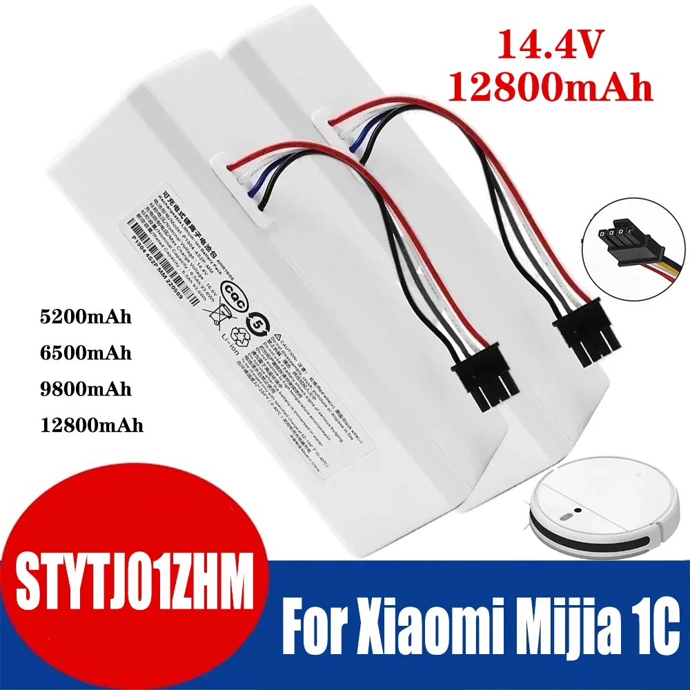 New original For Xiaomi Mijia 1C STYTJ01ZHM P1904-4S1P-MM  battery Robot Vacuum Mop Cleaner Accessories 14.4V 12800mAh battery