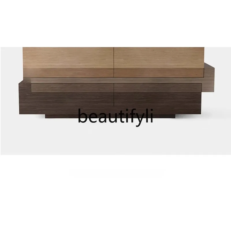 D2520 High-end solid wood dining side cabinet design, North American ash wood bedroom chest