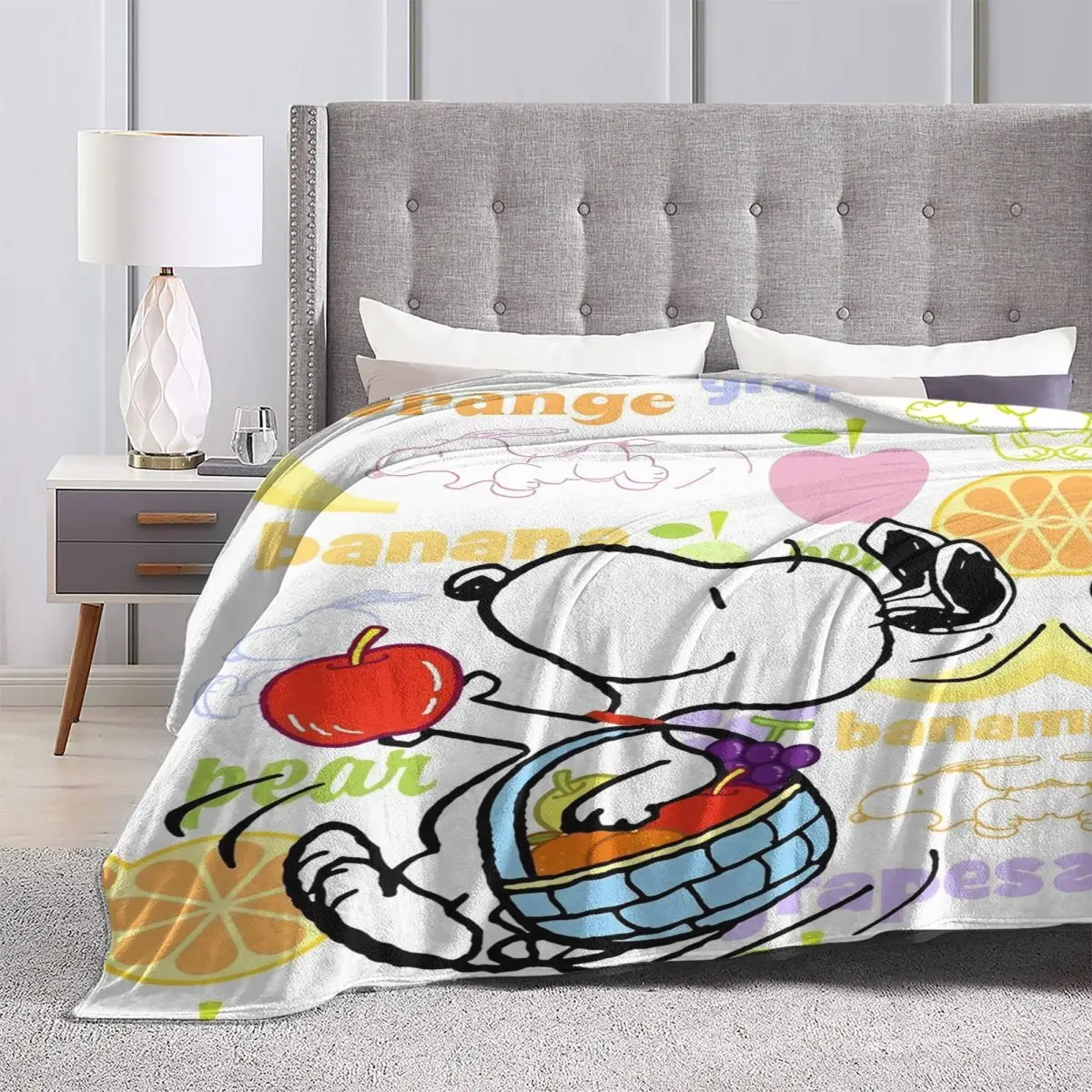 Super Warm BlanketKids Decorative Snoopy Peanuts Bedding Throws Flannel Bedspread For Couch Chair Print Sofa Bed Cover