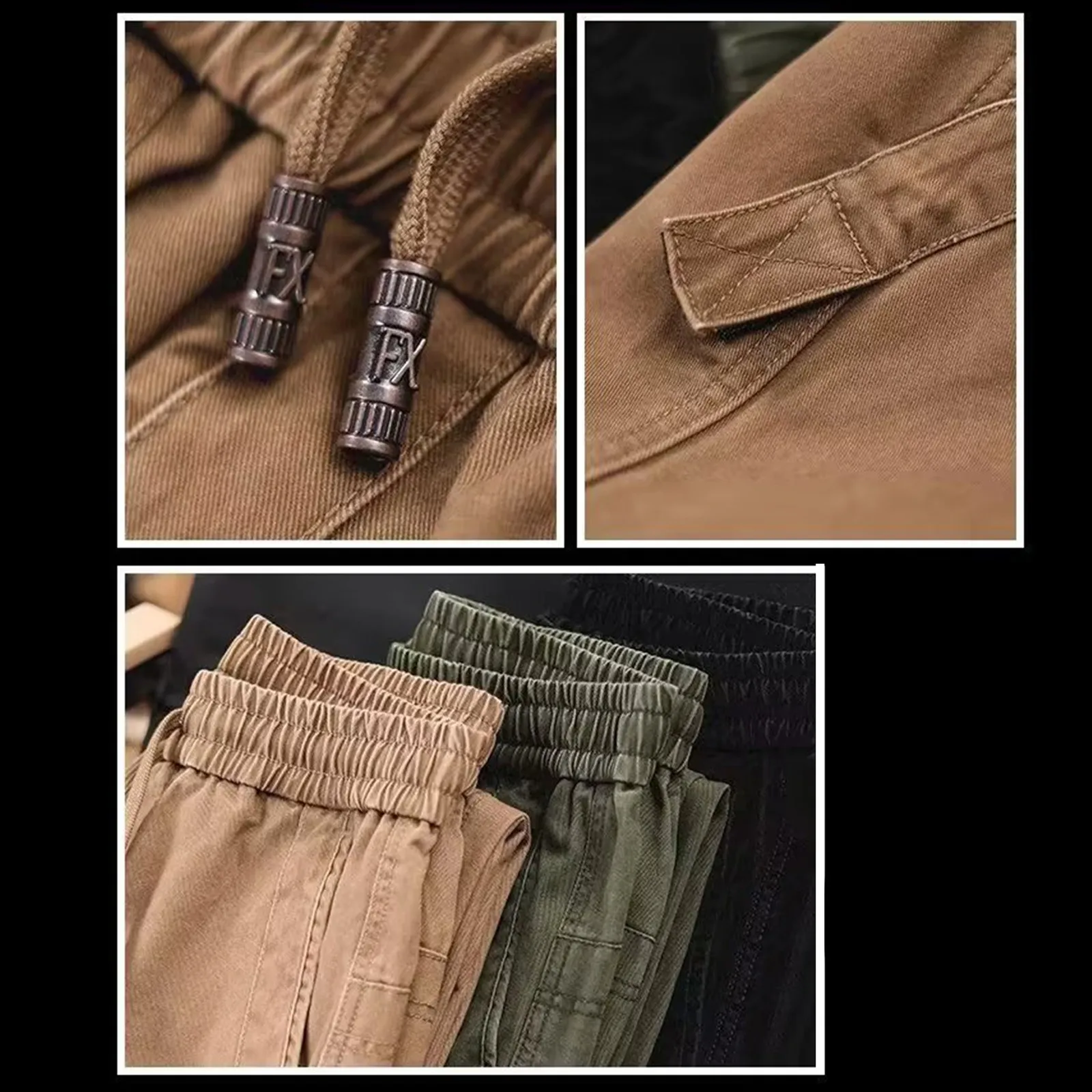 Pantalones Harlan Y2k para hombre, ropa de calle informal holgada, minimalista, versátil, con cordón, para jóvenes, 2024