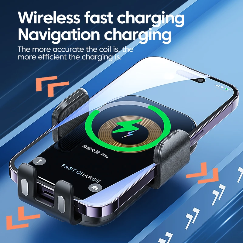 

Wireless Charger Universal Auto Car Mount Phone Holder Stand 15W Fast Charging For iPhone Xiaomi Samsung Car Intelligent Sensing