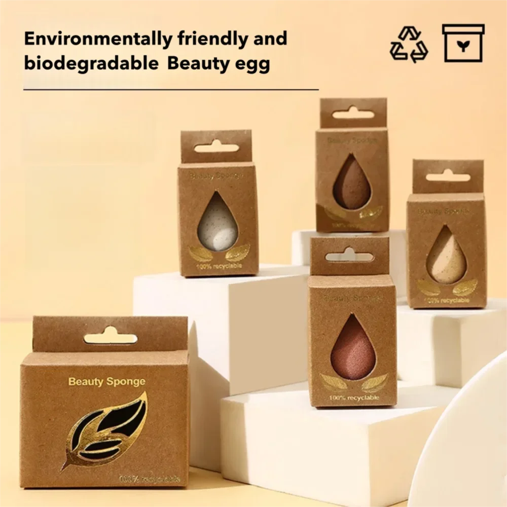 Eco Friendly Biodegradable Makeup Sponge Blender For Foundation Blending Organic Beauty Tool Soft Face Cosmetic Puff