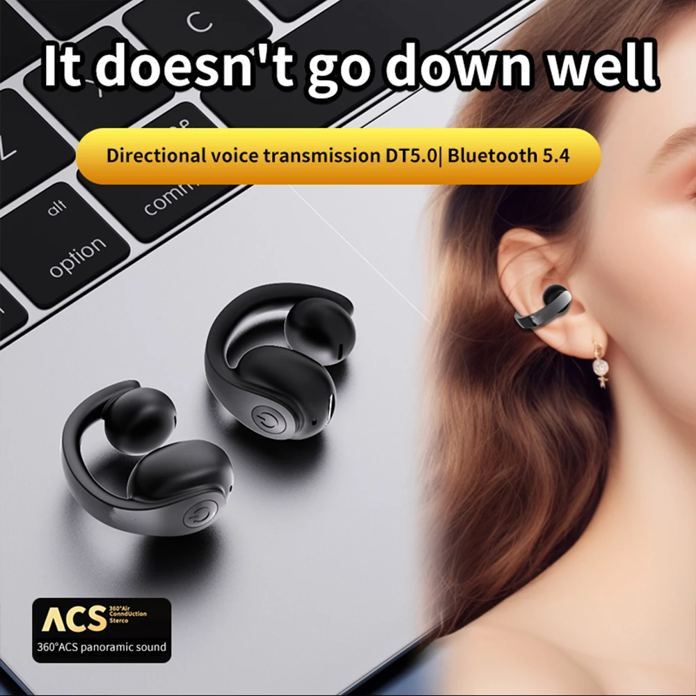 Wireless Bluetooth Headset Sport Clip-on ear Bluetooth Headset Sport OWS Half in-ear Built-in Mic