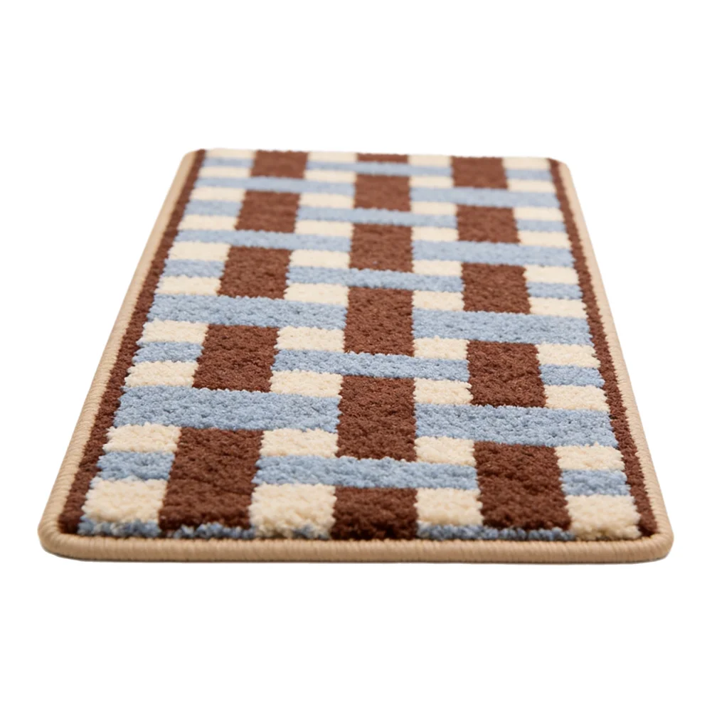 Microfiber Bathroom Rug with Quick-Dry Function and Secure TPR Non-Slip Backing Absorbent Floor Mat for Bath Shower Entryway Use