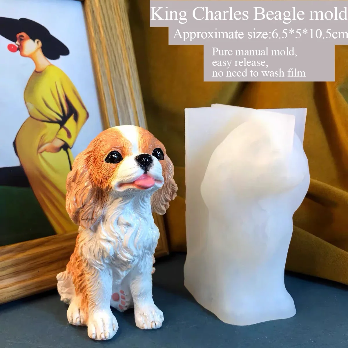 King Charles Silicone Mould, Drop Glue, Aromatherapy Plaster, Handmade DIY, Three-Dimensional, Lovely