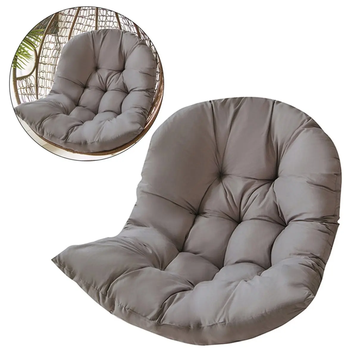 Time Saving Egg Chair Cushion Replacement, Thickened Hanging Basket Seat Cushions, Indoor/Outdoor Patio Hammock Swing Chair Pad