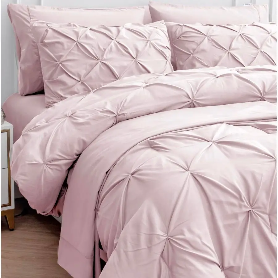 

Комплект постельного белья Twin Comforter Set из 5 предметов: ультрамягкое микрофибровое одеяло, простыни, наволочки и декоративные наволочки для всех сезонов.