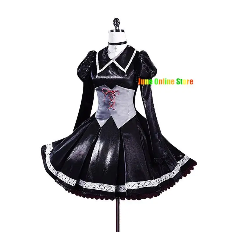 Anime Shugo Chara Cosplay Hoshina Utau Costumes for Women Uniforms Sailor Suit Tsukiyomi Utau Dress Black Slim Waist Dresses