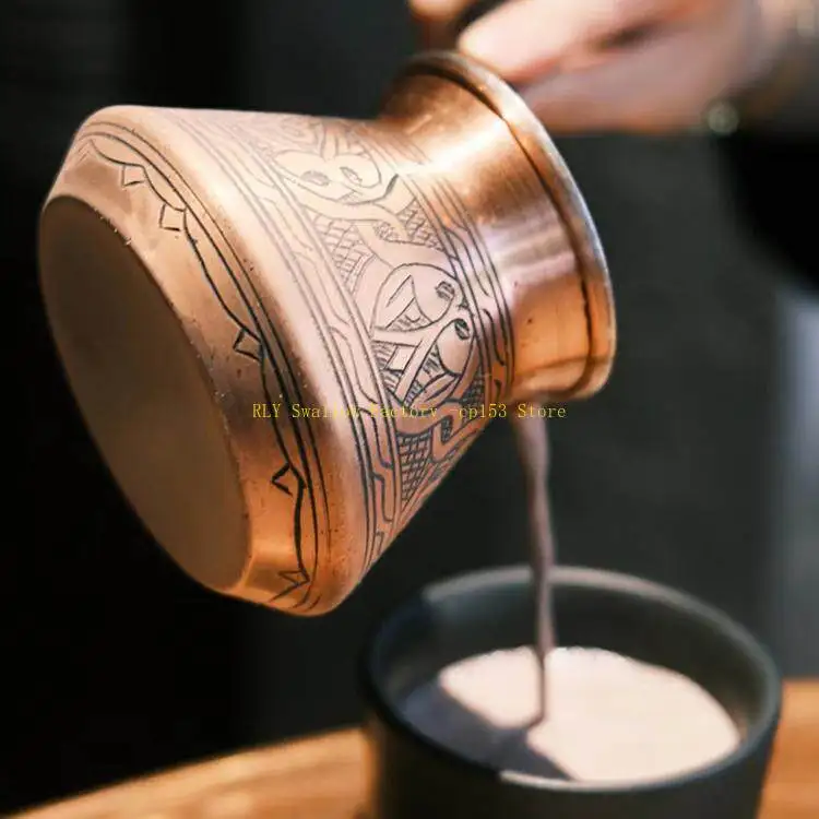 

Handmade coffee pot, open flame retro pure copper, siege stove brewing pot of tea hanging ears, hand brewing pot