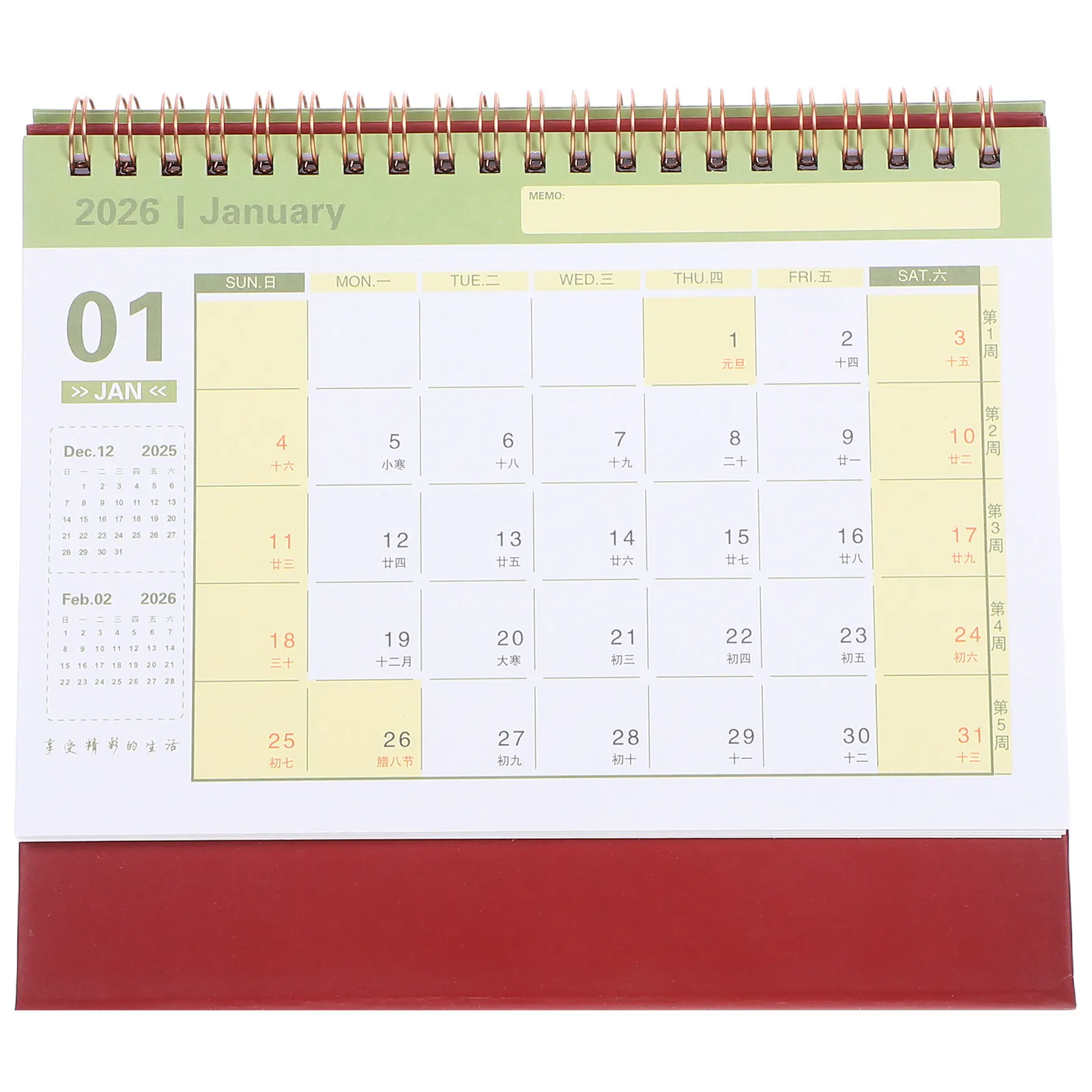 

2026 Daily Desk Calendar Small Freestanding Monthly Planner Elegant Minimalist Design for Office Home Academic Year Time