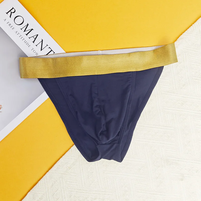 

Мужское сексуальное дышащее нижнее белье для повседневного использования, трусики с низкой талией, классический стиль, смесь хлопка, новый состояние, боковая вилка, сплошной узор