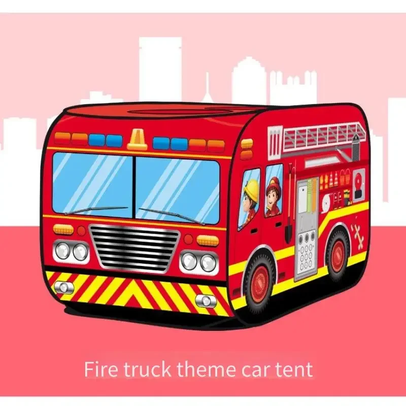 Tienda de campaña con camión de bomberos que rebota automática para niños, bolsa para conductores de helado, casa de juegos, juguete de interacción entre padres e hijos para niños