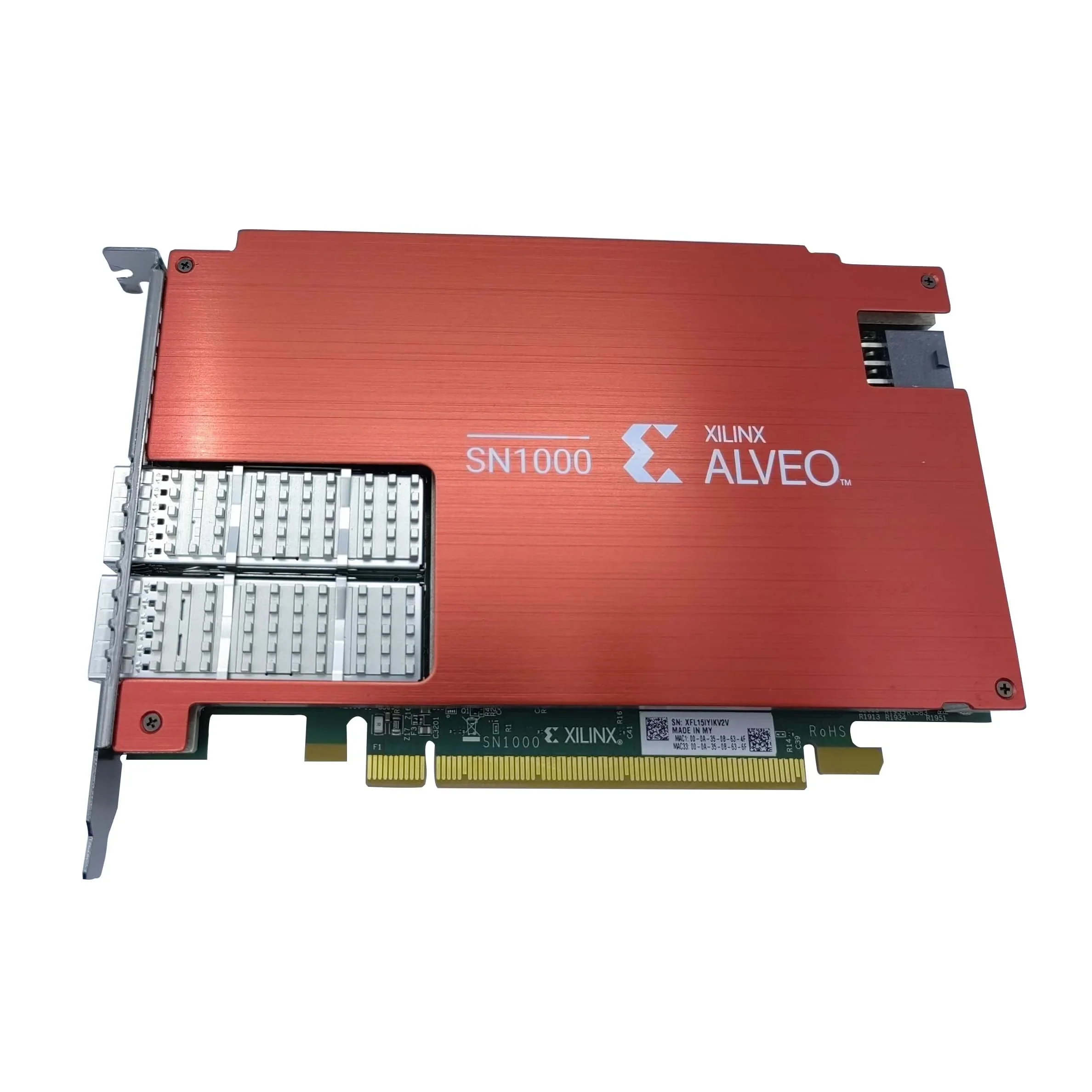 XILINX Alveo SN1000 SmartNICs 2x100G 2xQSFP28 Network Card With PCle Gen 3 x16/Gen 4 x8