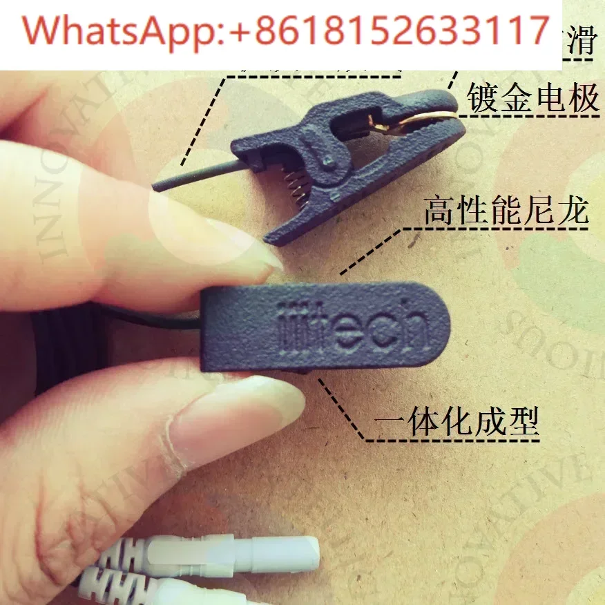 قطب مشبك الأذن EEG، قطب مشبك الأذن المطلي بالذهب، مناسب لـ Openbci / Tgam / Neurosky، إلخ