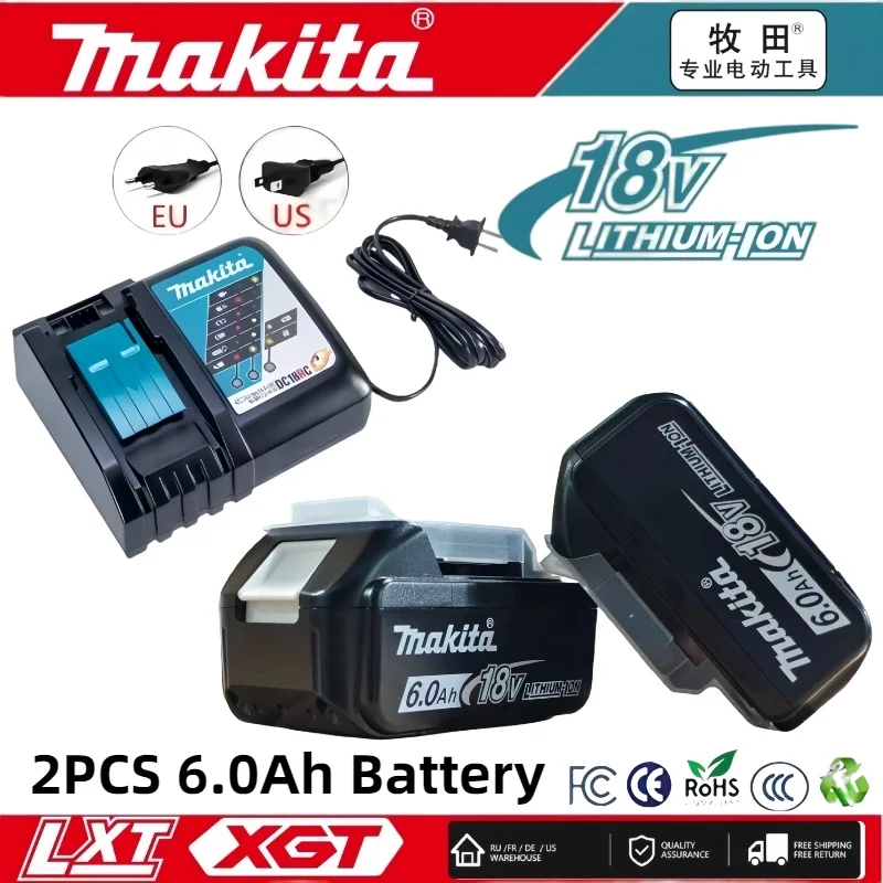 

GenuineMakita 18V tool battery replaceableBL1850B BL1860B LXT400 with✅charger+Makita tool DTW700DGA404 DHR153Z DUC150Z
